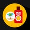 Tropical vacation beach solar blocker icon