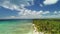 Tropical vacation in Punta Cana, Dominican Republic. Aerial view over Saona island.