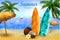 Tropical vector background