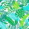 Tropical vector green leaves seamless pattern. Exotic wallpaper. Summer design. Tropical jungle foliage, leaf nature background, v