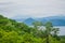 Tropical view of Usu mountain from ropeway or cable car at Hokkaido, Japan.