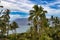 Tropical view from Wailea across the ocean to the west maui mountains.