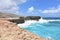 Tropical Waters Splashing Against the Coast in Aruba