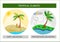 Tropical weather icons, wet monsoon season and dry season