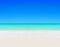 Tropical white sandy beach and clear ocean water natural background