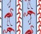 Tropical wildlife, flamingo bird, seamless pattern. Print for textile, cloth, wallpaper