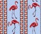 Tropical wildlife, flamingo bird, seamless pattern. Print for textile, cloth, wallpaper, scrapbooking