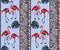 Tropical wildlife, flamingo bird, seamless pattern. Print for textile, cloth, wallpaper, scrapbooking