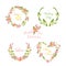 Tropical Wreath Set. Tropical Flowers Floral Tags