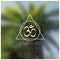 Tropical yoga realistic banner with mandala and aum