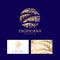 Tropicana logo. Resort and Spa emblem. Tropical cosmetics. Identity. Business card.