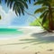 tropics, beach, sand, sea, palm trees, sun