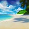 tropics, beach, sand, sea, palm trees, sun