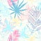 Tropics paradise vector illustration for summer fashion, swimwear, textile, wallpaper