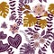 Tropival Floral Seamless Pattern, Autumn flowers Surface Pattern Background Romantic Floral Repeat Pattern for textile design
