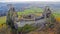 Trosky - aerial drone skyline view of ruin of castle