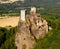 Trosky castle - air photo