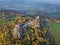 Trosky Castle in Bohemia paradise - Czech republic - aerial view