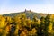 Trosky castle ruins. Two towers of old medieval castle on the hill. Landscape of Bohemian Paradise, Czech: Cesky raj