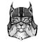 Trot, bobcat, lynx Hipster animal wearing motorycle helmet. Image for kindergarten children clothing, kids. T-shirt