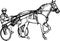 Trotter in harness drawing