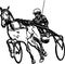 Trotter in harness drawing