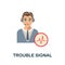 Trouble Signal flat icon. Colored sign from home security collection. Creative Trouble Signal icon illustration for web