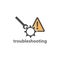 Troubleshoot web element icon vector design image