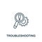 Troubleshooting icon from customer service collection. Simple line element Troubleshooting symbol for templates, web design and