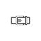 Trouser belt outline icon