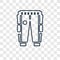 Trouser of a football player concept vector linear icon isolated