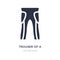 trouser of a football player icon on white background. Simple element illustration from American football concept
