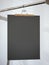 Trouser hanger with black paper sheet. 3d rendering