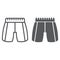 Trousers line and glyph icon, clothing and fashion, pants sign, vector graphics, a linear pattern on a white background.