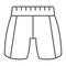 Trousers thin line icon, clothing and fashion, pants sign, vector graphics, a linear pattern on a white background.