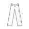 Trousers vector line icon.