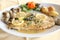 Trout fish with lemon sauce