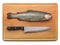 Trout and kitchen knife