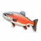 Trout Stick On Decal - Polychrome Terracotta Style Rc Car Decals