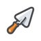 Trowel construction Tool Vector icon Cartoon illustration.