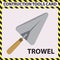 TROWEL - CONSTRUCTION TOOLS CARD IMAGE READY TO USE