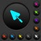 Trowel dark push buttons with color icons