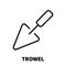 Trowel icon or logo in modern line style.