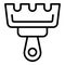 Trowel icon outline vector. Brick mortar