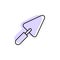 Trowel, maintenance with color shadow vector icon in construction tools set