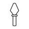 Trowel tool repair maintenance and construction equipment line style icon