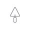 Trowel tool thin line icon. Linear vector symbol