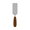Trowel top view vector icon equipment industry. Flat cement construction masonry worker tool. Spatula putty symbol