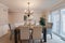 Troy, Michigan - USA - January 8-2021: Dining room has been staged in a new home for sale