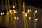 Troyan Monastery candles on sand